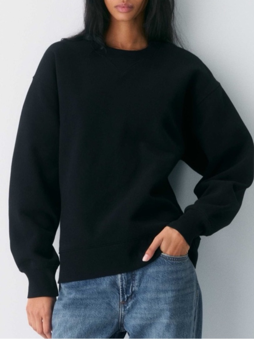 TNA Cozy Boyfriend Crew Fleece Sweatshirt
